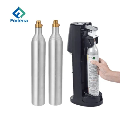 Heißer Verkauf 0,6 l Aluminium-CO2-Gasflasche Tped-zertifizierter Soda-Zylinder für Getränkeherstellungsmaschinen