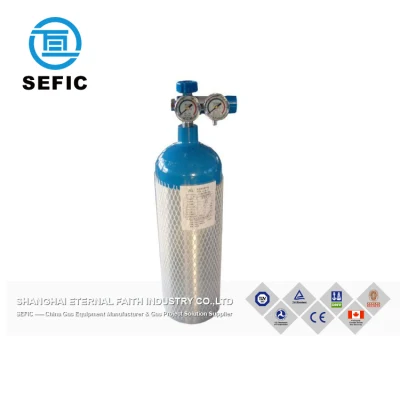 Medizinische Hochdruck-Sauerstoffgasflasche aus Aluminium
